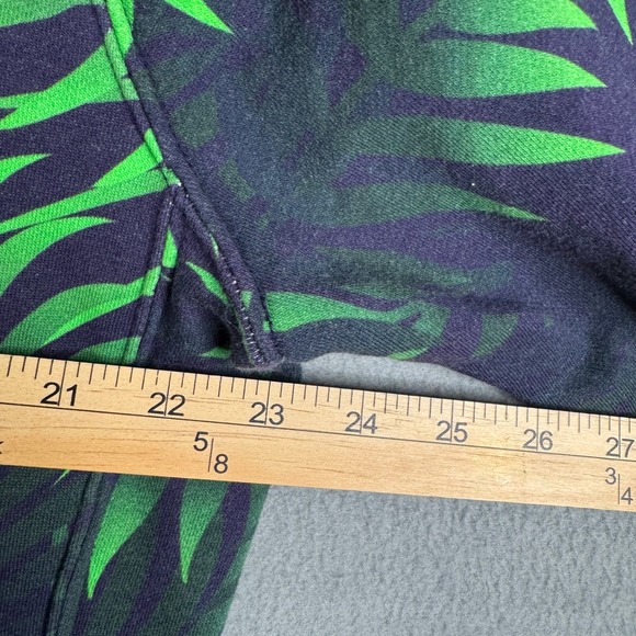 Nike Brasil CBF Soccer Tropical Palm Print Hoodie Mens Large Navy Green Yellow - Picture 7 of 8